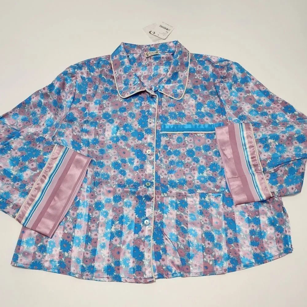 Intimately Free People - M, XL - Pillow Talk Satin PJ‎ Short Set - cool lavender